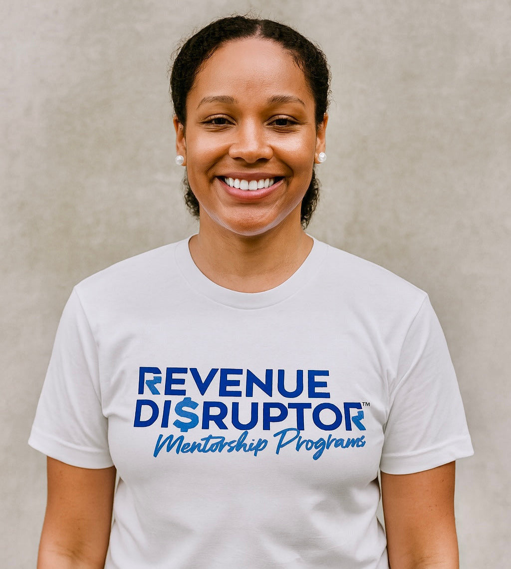 “Revenue Disruptor™ Mentorship Programs” Logo Adult T-Shirt