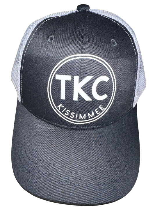 TKC Kissimmee Black w/White Mesh Trucker Cap (New)
