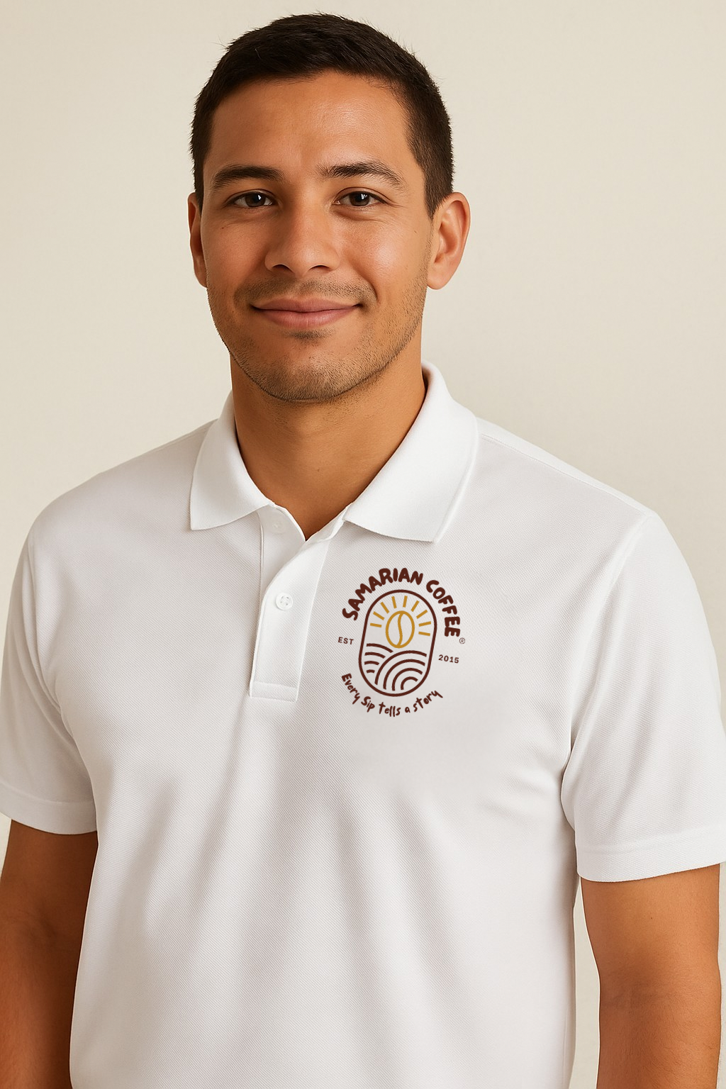 Samarian Coffee® Embroidered Logo Polo Shirt